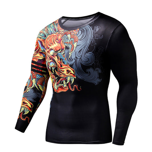 Flaming Dragon BJJ Rash Guard