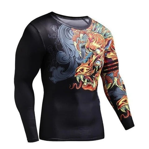 Flaming Dragon BJJ Rash Guard